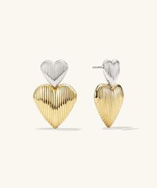 Big Puffy Heart Drop Earrings via Mejuri