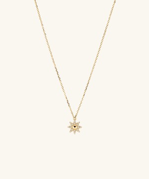 PavÃ© Diamond Sunburst Necklace from Mejuri