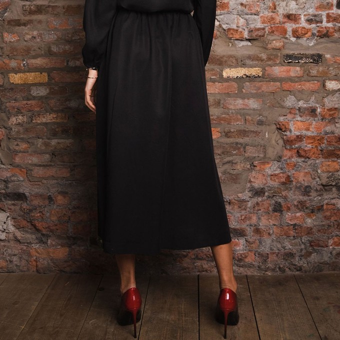 Sage midi skirt Black tencel from Mon Col Anvers