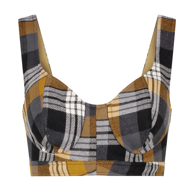 Checkered Bra Top from MONIQUE SINGH