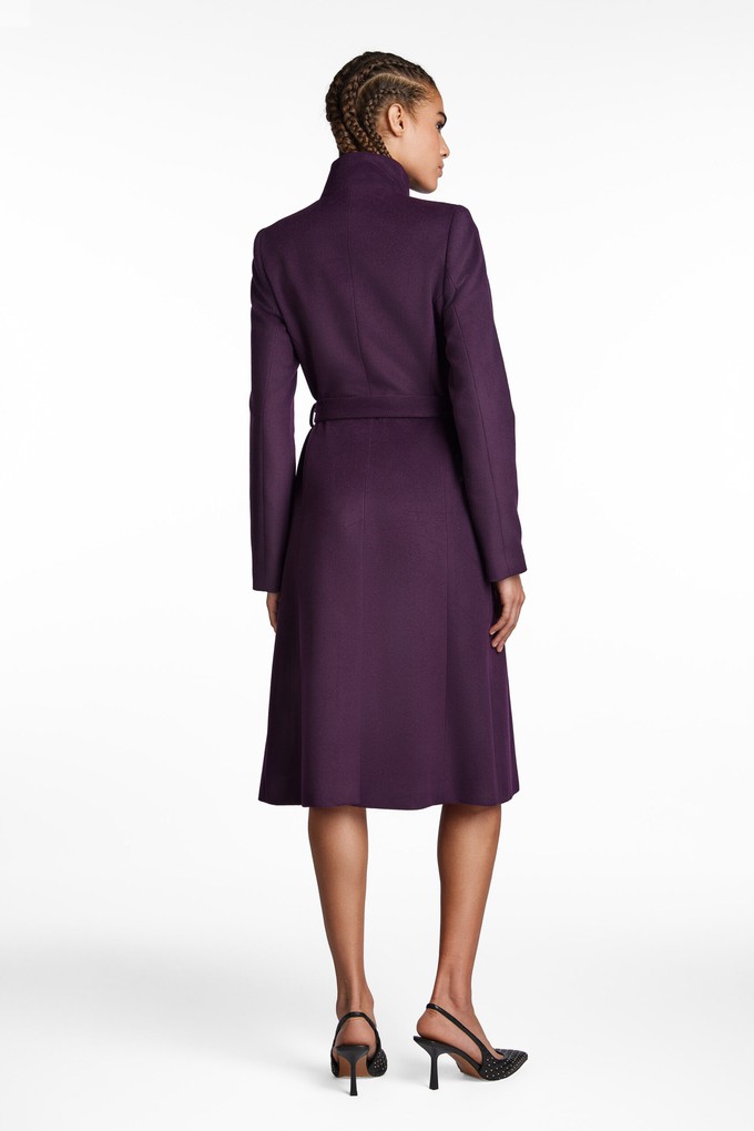 AUBERGINE TAILORED WOOL COAT from MONIQUE SINGH