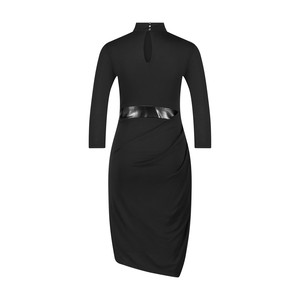 BLACK JERSEY DRAPED DRESS from MONIQUE SINGH