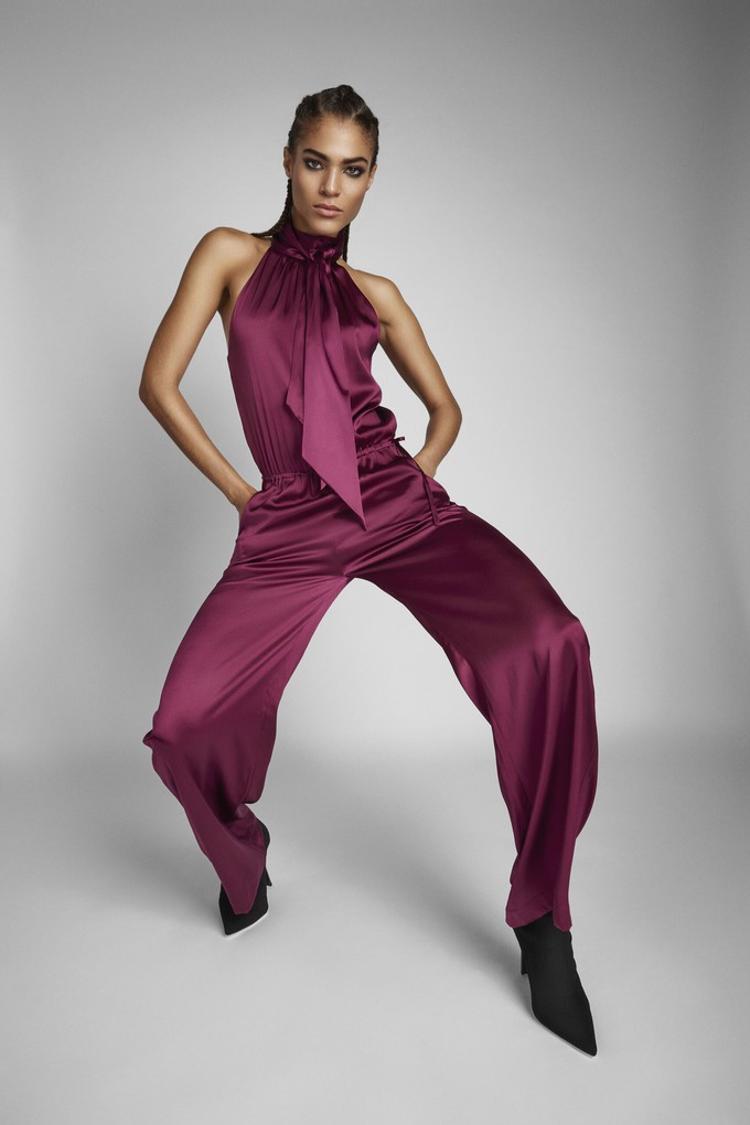 DARK MAGENTA JUMP SUIT from MONIQUE SINGH