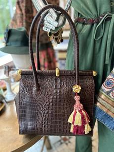 Leather Vintage Daks Upcycled Handbag via MPIRA