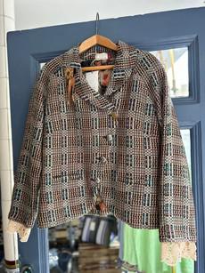 Upcycled Tweed Blazer Jacket via MPIRA