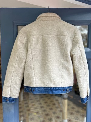 Upcycled Faux Shearling Levi Denim Jacket from MPIRA