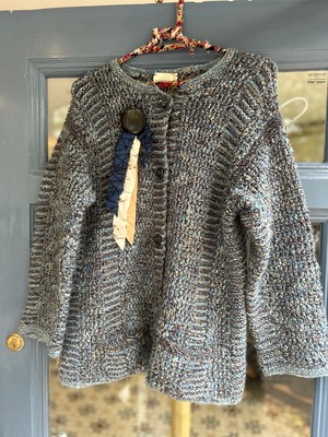 Handknitted Pure Wool Upcycled Cardigan Knitwear from MPIRA