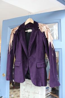 Upcycled Velvet Style Blazer via MPIRA