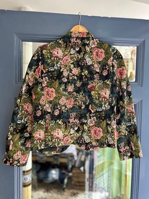 Floral Upcycled Tapestry Jacket Blazer from MPIRA