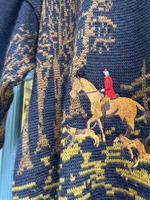 Vintage Wool Embroidered Hunting Sweater knitwear. from MPIRA