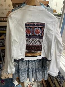 Upcycled White Denim Jacket via MPIRA