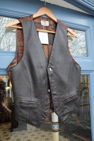 Upcycled Leather Waistcoat from MPIRA