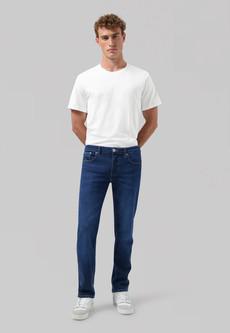 Bryce Mid Straight - Medium Dark via Mud Jeans