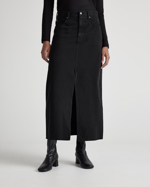 Lena Long Skirt - Nero Nero from Mud Jeans