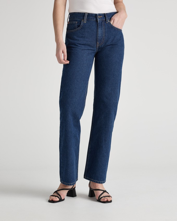 Jamie Mid Loose - Stone Indigo from Mud Jeans