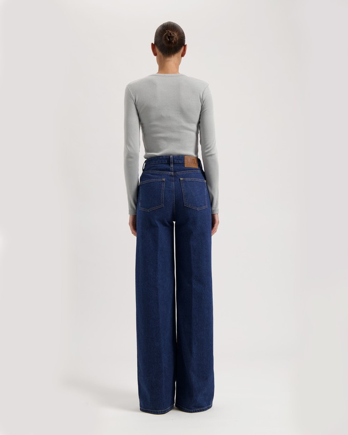 Sara High Loose - Stone Indigo from Mud Jeans