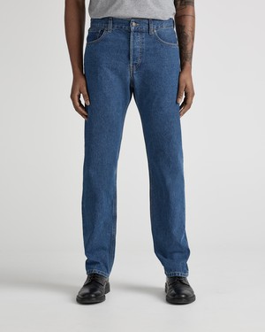 John Mid Straight - Medium Stone from Mud Jeans