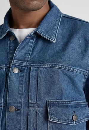 Benny Denim Jacket - Medium Stone from Mud Jeans