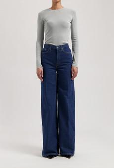 Sara High Loose - Stone Indigo via Mud Jeans