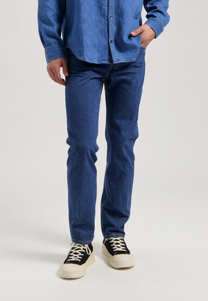 John Mid Straight - Medium Stone from Mud Jeans