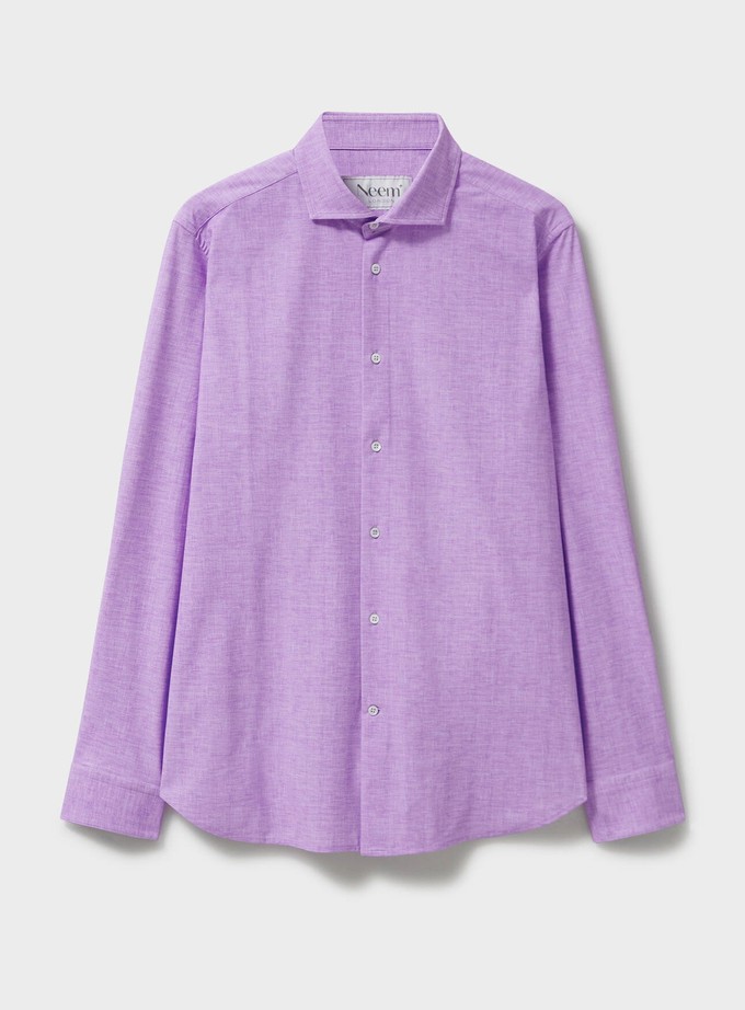 Recycled Italian Lilac Cut Away Comfort Shirt from Neem London