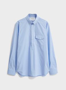 Regenerative Cotton Poplin Sky Modern Button-down Shirt via Neem London