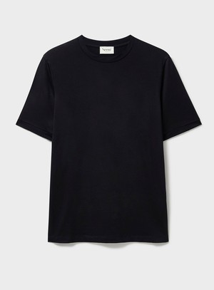 ZQ Merino Wool Jersey Super 120s Black T-Shirt from Neem London