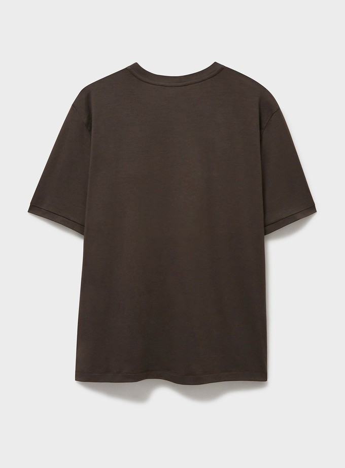 ZQ Merino Wool Jersey Chocolate T-Shirt from Neem London