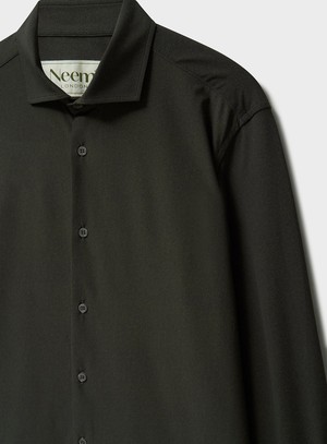 Recycled Italian Chocolate Cut Away Comfort Shirt from Neem London