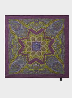 Biodegradable Italian Tencel Burgundy Paisley Neck Scarf via Neem London