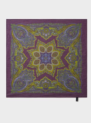 Biodegradable Italian Tencel Burgundy Paisley Neck Scarf from Neem London