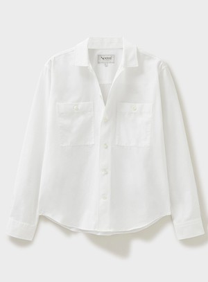 Recycled Italian Rigenerato White Double Pocket Shirt from Neem London