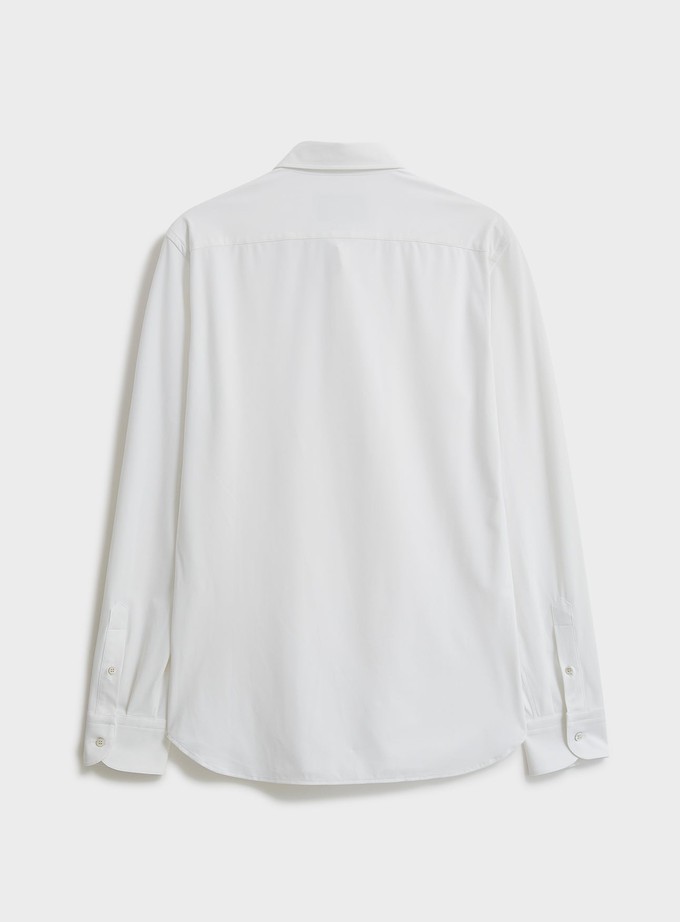 Recycled Italian White Cut Away Comfort Shirt from Neem London