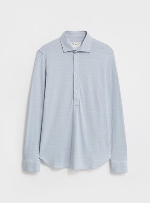 Recycled Italian Sky Horizontal Popover Shirt from Neem London