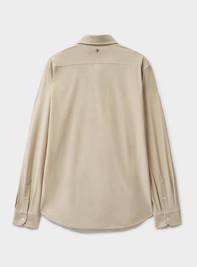 Recycled Italian Oatmeal Cut Away Comfort Shirt from Neem London