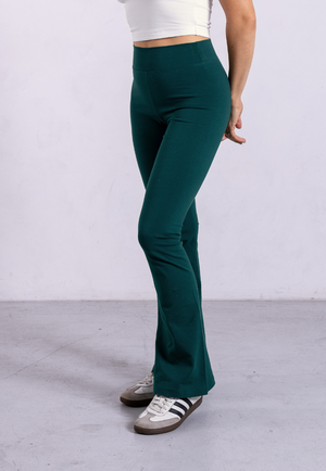 Organic Cotton Flared Leggings, Evergreen from Not Basics