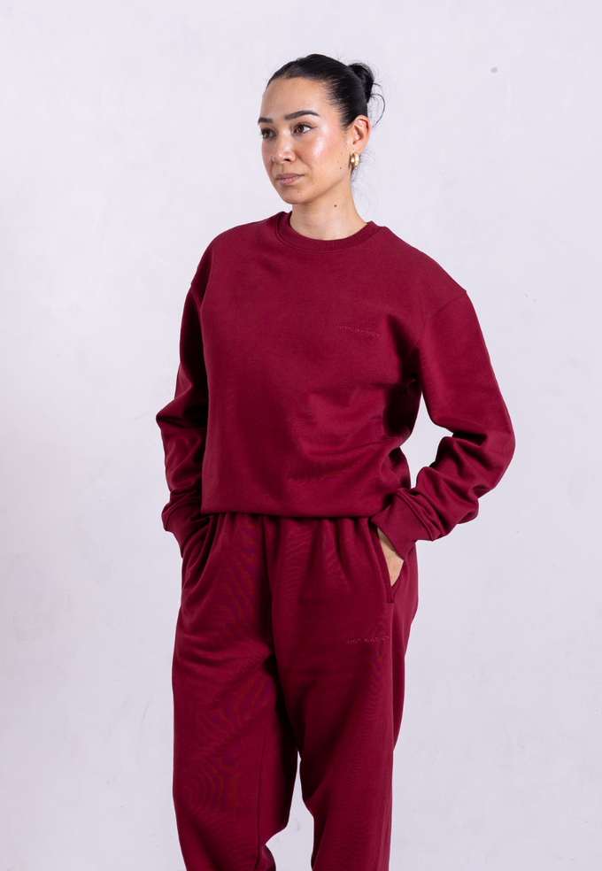 Organic Cotton Sweatshirt, Ruby Wine from Not Basics