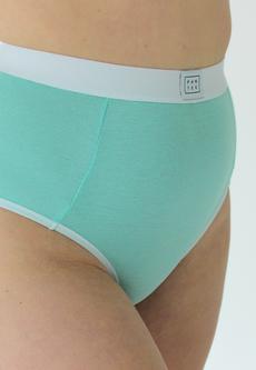 High Waisted Briefs, Turquoise via Not Basics