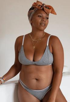 The Bralette, Kool Grey via Not Basics