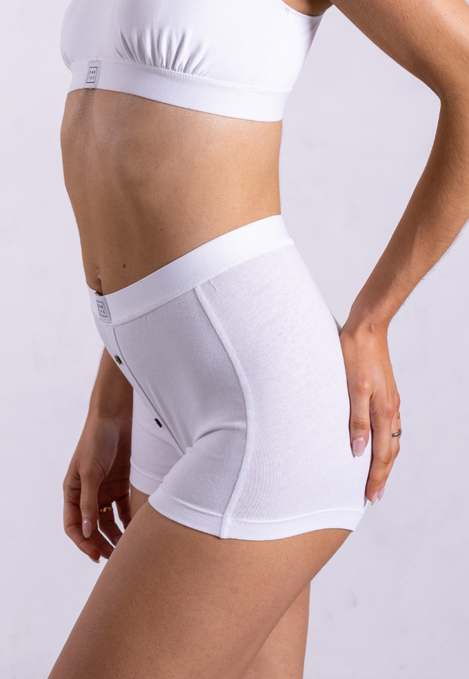 Women's Boxer Briefs, White from Not Basics