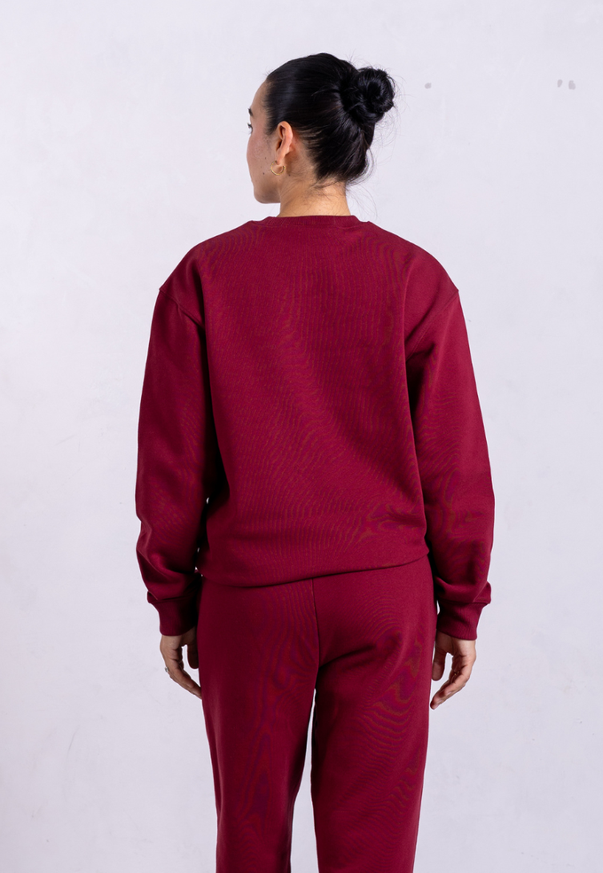 Organic Cotton Sweatshirt, Ruby Wine from Not Basics