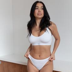 Mid-Rise Thong, White via Not Basics