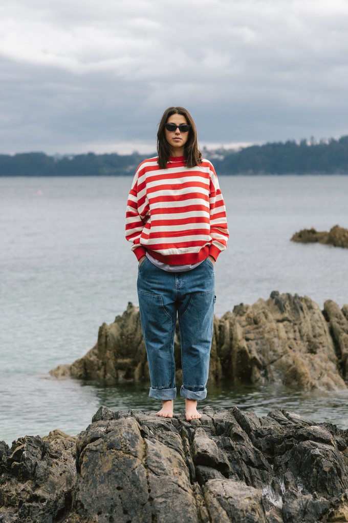 Red stripes sweater from NWHR