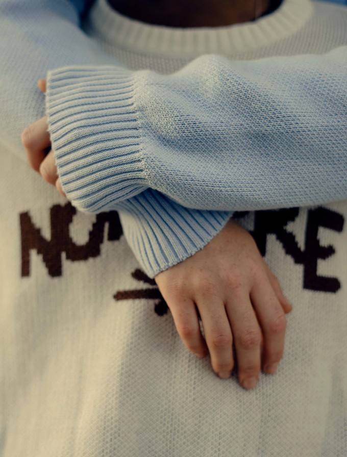 Nowhere baby blue sweater from NWHR