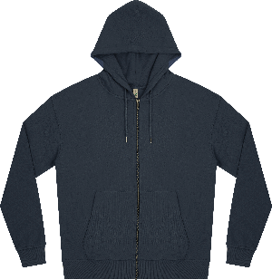 Atlantic Blue Organic Cotton Zipped Hoodie from Of The Oceans