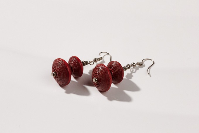 Earrings with two paper beads "Happy Africa" from PEARLS OF AFRICA