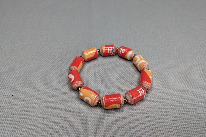 Bracelet made of cylindrical paper beads "Kribi" from PEARLS OF AFRICA