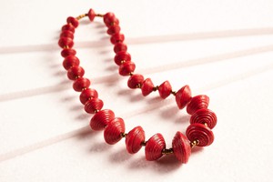 Elegant necklace with paper beads "Jarara" from PEARLS OF AFRICA