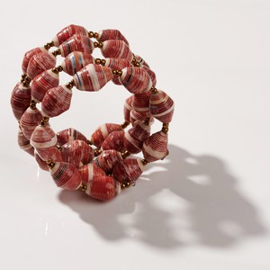 Creole bracelet with paper beads "Viva Bangle" from PEARLS OF AFRICA