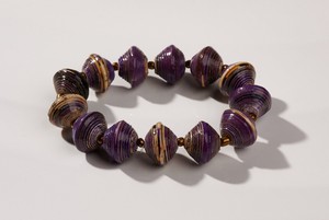 Bracelet with big paper beads "Mara" from PEARLS OF AFRICA